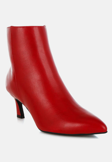 Faux Leather Ankle Boots by MODE