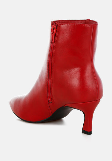 Faux Leather Ankle Boots by MODE