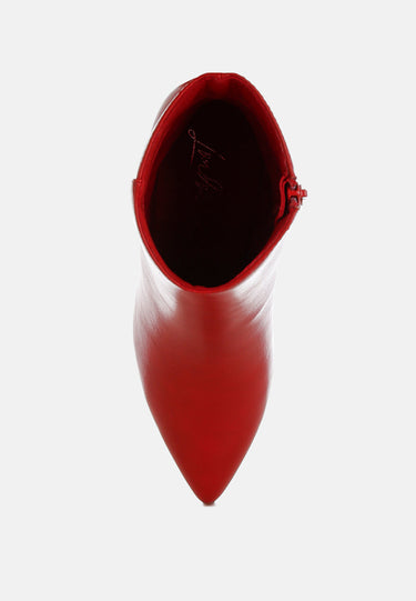 Faux Leather Ankle Boots by MODE