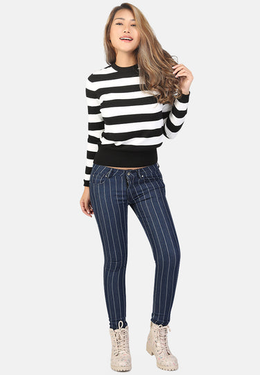 Fine Knit Striped Sweater