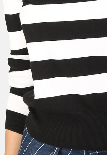 Fine Knit Striped Sweater