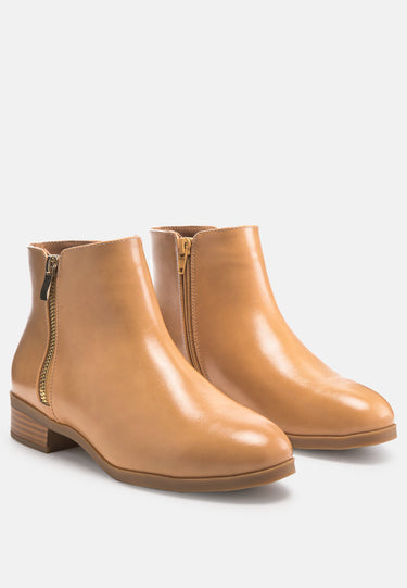 Ankle Boots in Tan