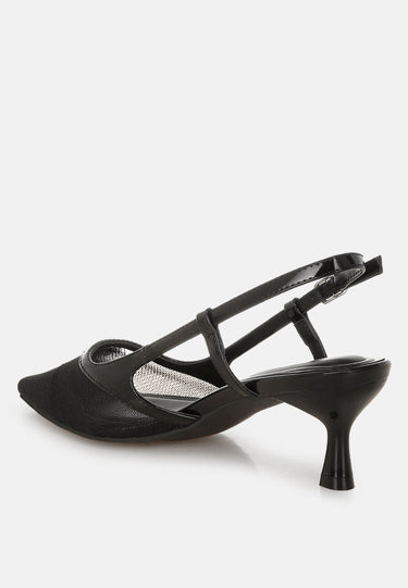Florina Snip-Toe Slingback Heel Sandals