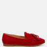 folklore micro suede tassel loafers#color_red