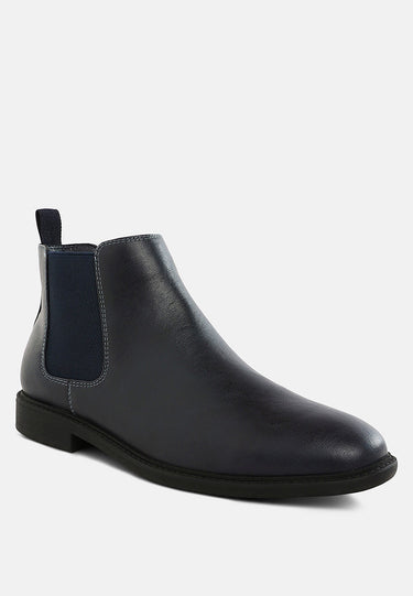 Men's Faux Leather Chelsea Boots by RAG
