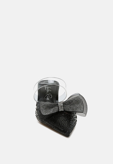 Embellished Bow Kitten Heels by RAG