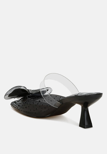 Embellished Bow Kitten Heels by RAG