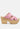 GERD Block Heeled Suede Slip-On Sandal in Pink-Pink