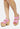 GERD Block Heeled Suede Slip-On Sandal in Pink-Pink