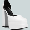 MARTINI White Sky High Platform Sandals in White#color_white