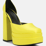 MARTINI Yellow Sky High Platform Sandals in Yellow#color_yellow