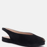 GRETCHEN Black Slingback Flat Sandals-Black