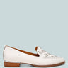 gabassi studded genuine leather loafers#color_white