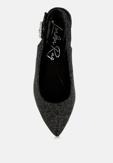 Glitter Slingback Flat Sandals by RAG