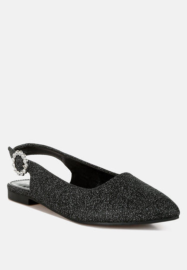 Glitter Slingback Flat Sandals by RAG