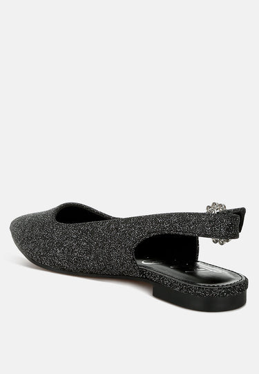 Glitter Slingback Flat Sandals by RAG