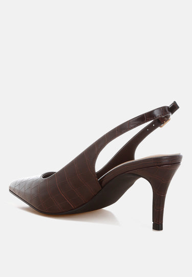 Halins Pointed Toe Slingback Heels