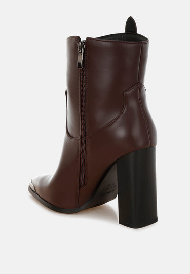 Hatter Pointed Toe Faux Leather Boots