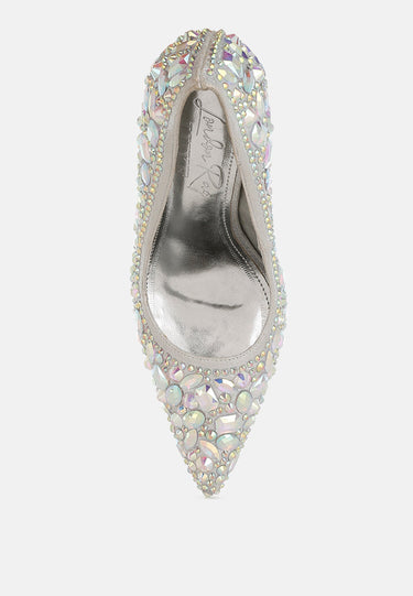 Diamante & Rhinestone Embellishments Pumps by RAG