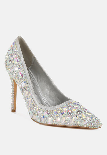 Diamante & Rhinestone Embellishments Pumps by RAG