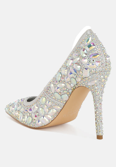 Diamante & Rhinestone Embellishments Pumps by RAG
