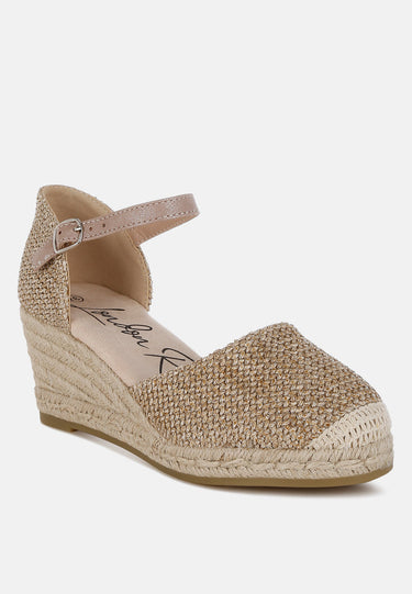 Raffia Woven Wedge Sandals by Mode
