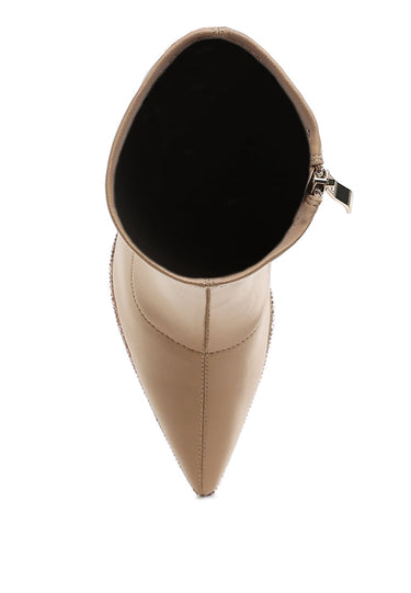 Lycra Rhinestone Detail Ankle Boots by RAG