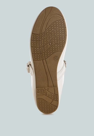 Charms Embellished Flat Mary Janes by Mode