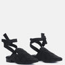 Kuba African Intricate Embroidery Black Mules-Black
