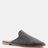 LIA Light Grey Canvas Mules-Grey
