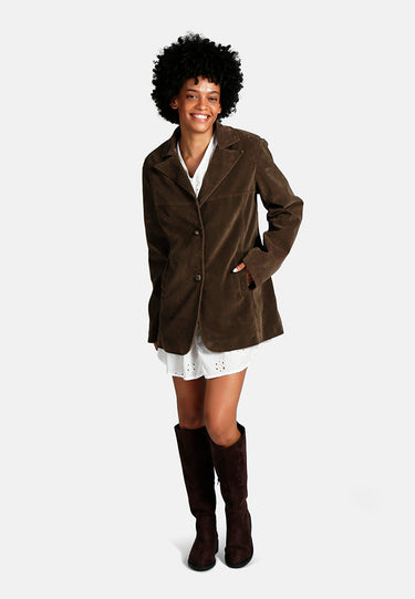 Lapel Collar Button Down Jacket