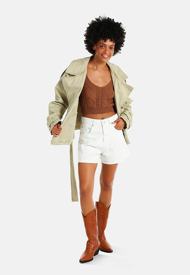 Lapel Collar Trench Jacket