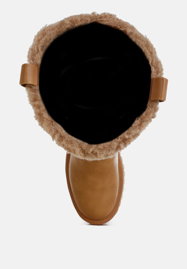 Lapland Fur Detail Calf Length Boots