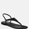 MADELINE Black Flat Thong Sandals#color_black