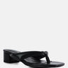 MEMESTAR Black Low Heel Thong Sandals-Black