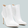 MOLINA High Heeled Chelsea Boot in White-White