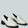 MOORE Lead lady Loafers in White