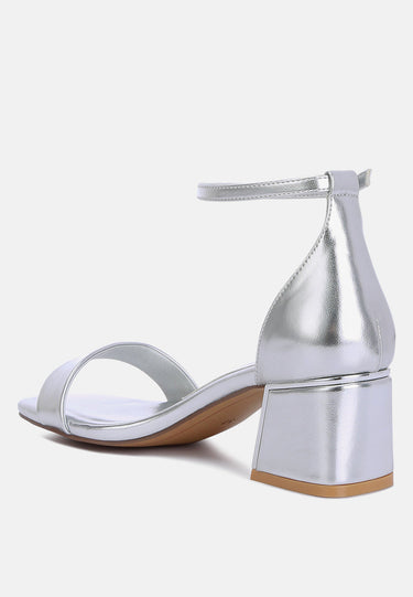 Makena Metallic Block Heel Sandals