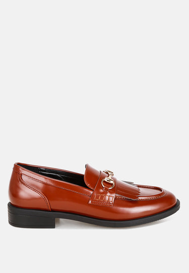 Marbin Fringed Penny Strap Loafers