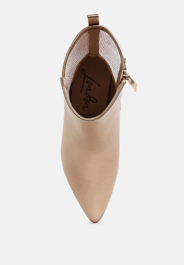 Mesh Detail Pointy Ankle Boots by RAG