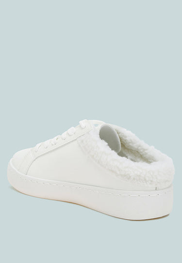 Moxie Fur Collar Slip on Sneakers
