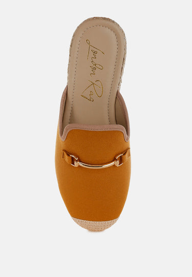 Horsebit Detail Espadrilles Mules by Mode