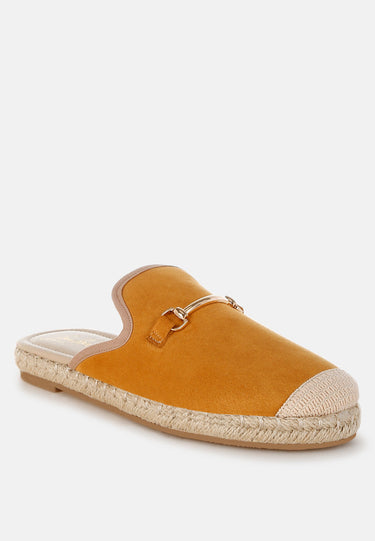 Horsebit Detail Espadrilles Mules by Mode