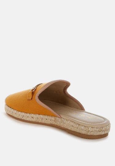 Horsebit Detail Espadrilles Mules by Mode