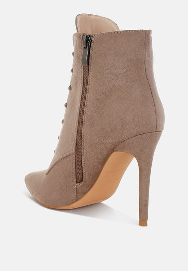 Nesta Stiletto Heel Lace Up Boots