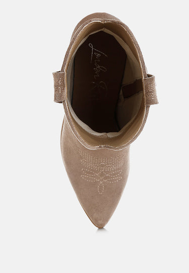 Nigel Cut Out Detail Cowboy Boots