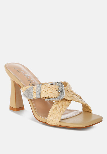 Nimaya Braided Criss-Cross Strap Sandals