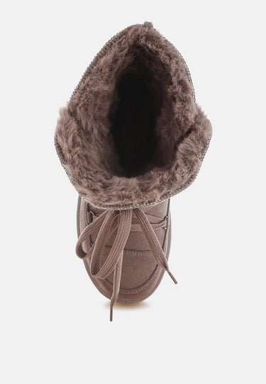 Noaya Chunky Faux Fur Snow Boots