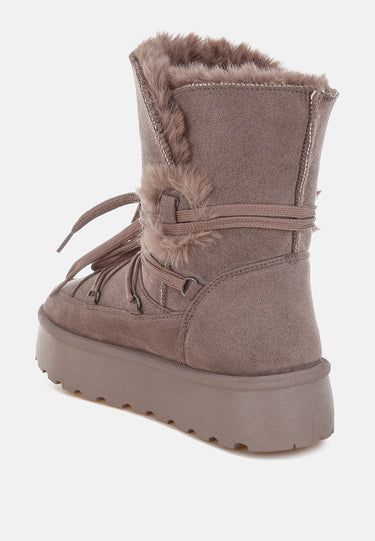 Noaya Chunky Faux Fur Snow Boots