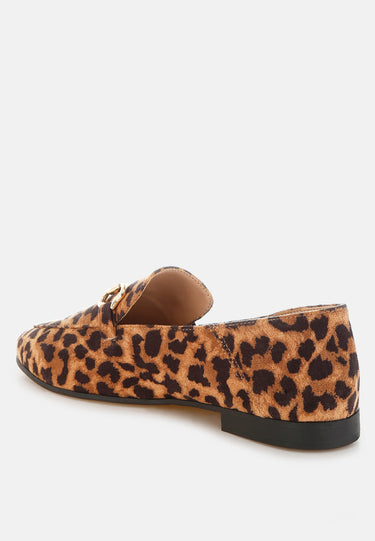 Noltas Horsebit Embellished Flat Loafers